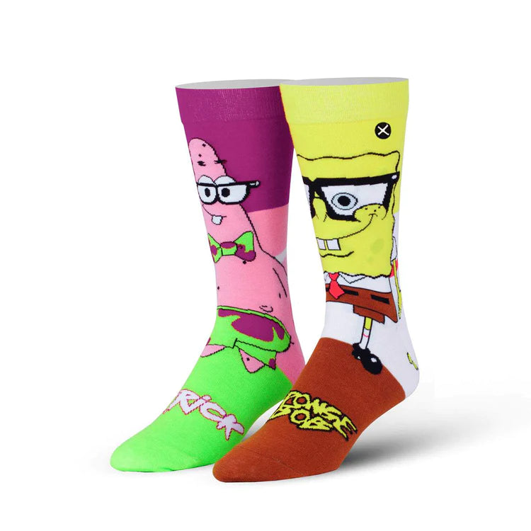 Chaussettes ODDSOX- Geeks Bob l'éponge et Patrick