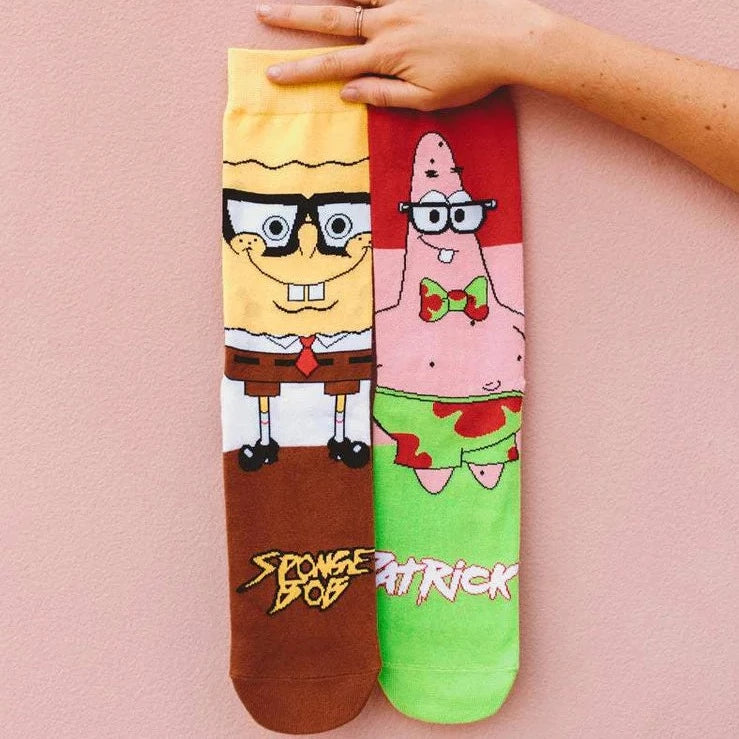 Chaussettes ODDSOX- Geeks Bob l'éponge et Patrick