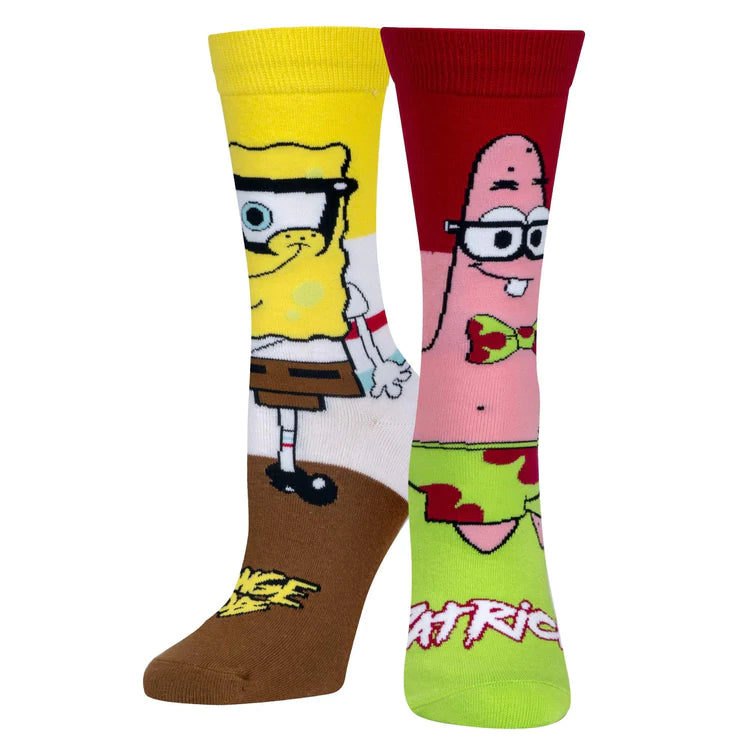 Chaussettes ODDSOX- Geeks Bob l'éponge et Patrick