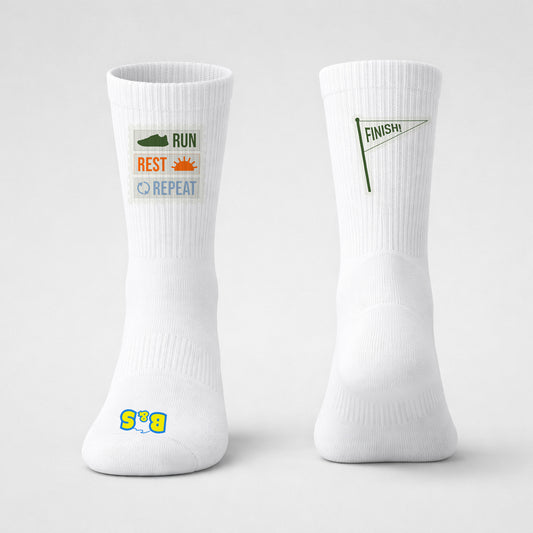 Chaussettes B & S Socks - Run, Rest, Repeat