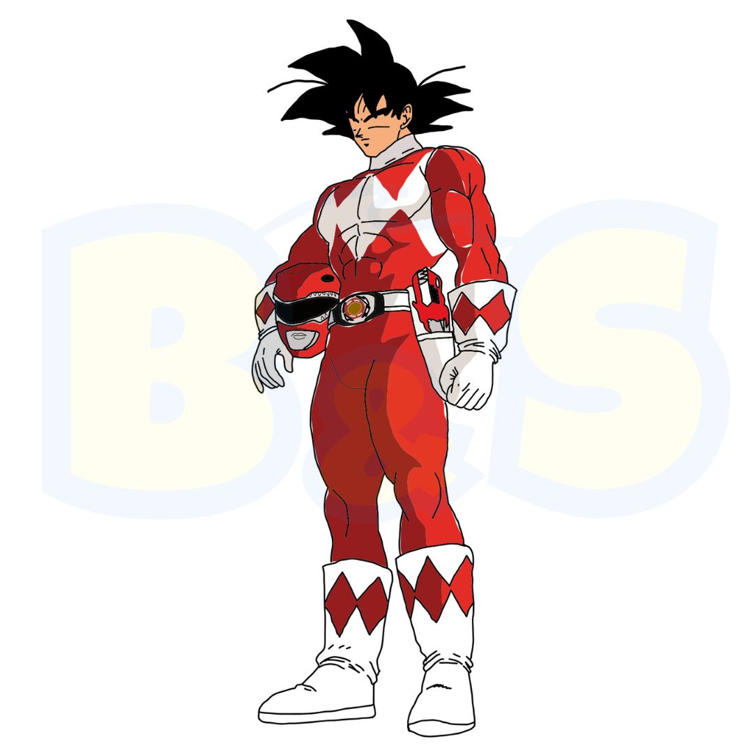 Chaussettes B & S Socks - Sangoku x Power Ranger Rouge