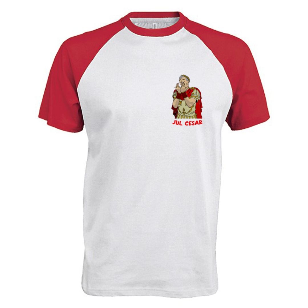 T-shirt baseball manches courtes rouge - Jul Cesar