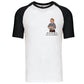 T-Shirt base ball manches courtes noir B & S Socks Malcolm -  Dewey "Toi tu vis, toi tu vis, toi tu crèves"